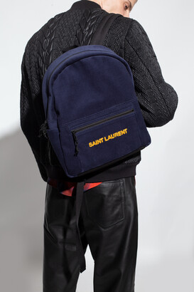 Mens Bags Backpacks Saint Laurent Corduroy Nuxx Backpack in Blue for Men 