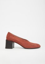 Thumbnail for your product : Acne Studios Sully Reverse Suede Block Heel Pumps Rust Brown Size: EU 39