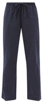 Thumbnail for your product : Derek Rose Nelson 79 Floral-print Cotton Lounge Trousers - Navy