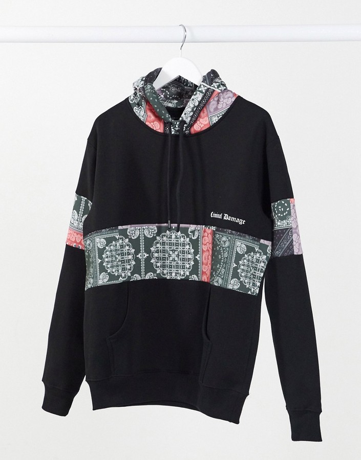 criminal damage hoodie mens