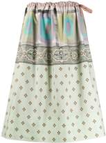 Thumbnail for your product : Pierre Louis Mascia Patchwork-Print Skirt
