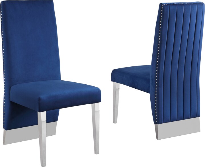 Best Quality Furniture Dining Chair includes Pleated Back, Nailhead