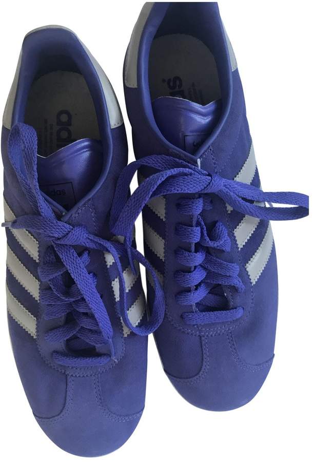 purple adidas gazelle trainers