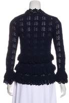 Thumbnail for your product : Oscar de la Renta Long Sleeve Crocheted Cardigan w/ Tags