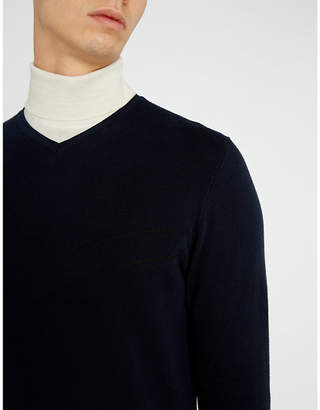 HUGO V-neck cotton-blend jumper