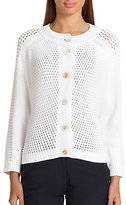 Thumbnail for your product : Piazza Sempione Open-Knit Cotton Cardigan
