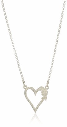 Dogeared Vintage Tattoo Heart with Bloom-Love Charm Chain Necklace