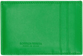 Thumbnail for your product : Bottega Veneta Green Intreccio Card Holder