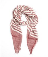 Thumbnail for your product : Gucci red and white striped cotton scarf