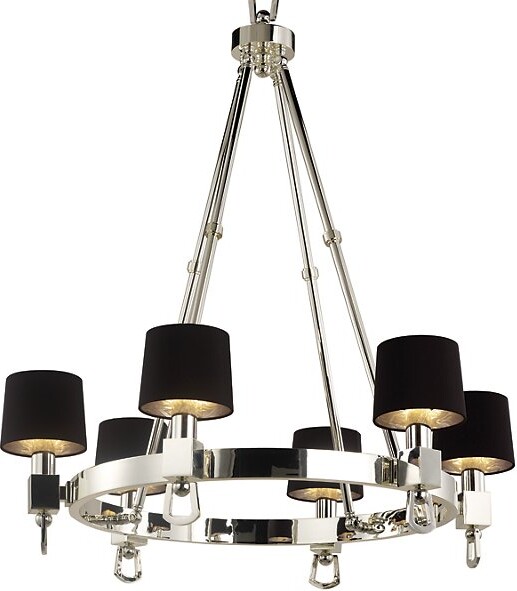 Studio M Jefferson Chandelier in Black, Size: 6 light