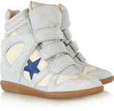 Thumbnail for your product : Isabel Marant The Bayley suede and leather high-top sneakers