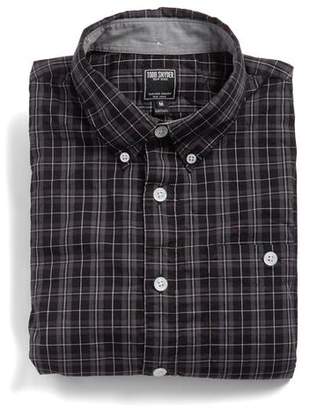 Todd Snyder Gable Shirt in Black Heather Pinpoint
