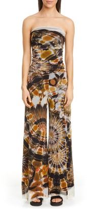 fuzzi strapless jumpsuit