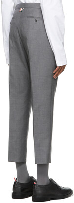 Thom Browne Grey Super 120s Wool Side Tab Trousers