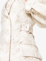 Thumbnail for your product : Simone Rocha Leaf Embroidered Cotton Coat