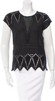 Thumbnail for your product : Ulla Johnson Mesh Panel Cutout Top