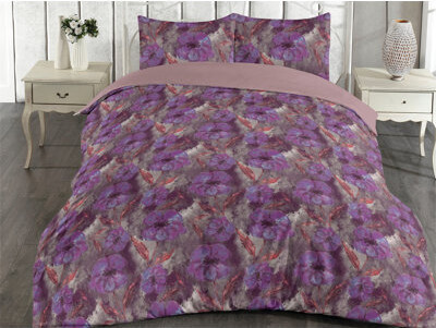 Ambesonne Tulips Duvet Cover Set Gothic Grunge Flowers Print Pale Fuchsia Burnt Sienna