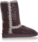 Thumbnail for your product : Mou Norfolk Astral sequined shearling boots
