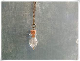 Flowers Dandelion vial pendant, glass bottle necklace, make a wish, dandelion jewelry, eco friendly pendant, bridesmaids party gift