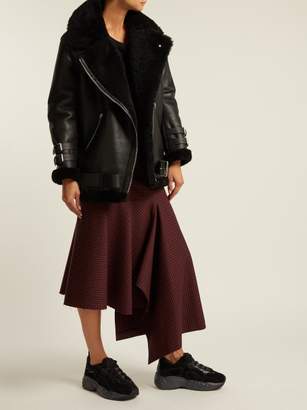 Acne Studios Velocite Oversized Shearling Jacket - Womens - Black
