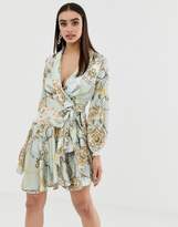 Thumbnail for your product : Club L London midi baroque print dress