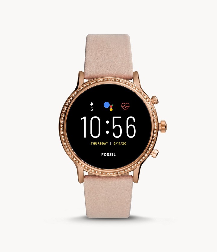 Fossil Refurbished Gen 5 Smartwatch Julianna Hr Blush Leather And ...