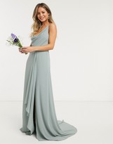 tfnc cold shoulder wrap maxi bridesmaid dress with fishtail