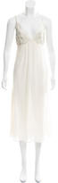 Thumbnail for your product : Oscar de la Renta Lace & Mesh-Trimmed Nightgown w/ Tags