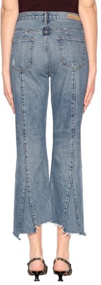 GRLFRND Dahl cropped high-rise flared jeans