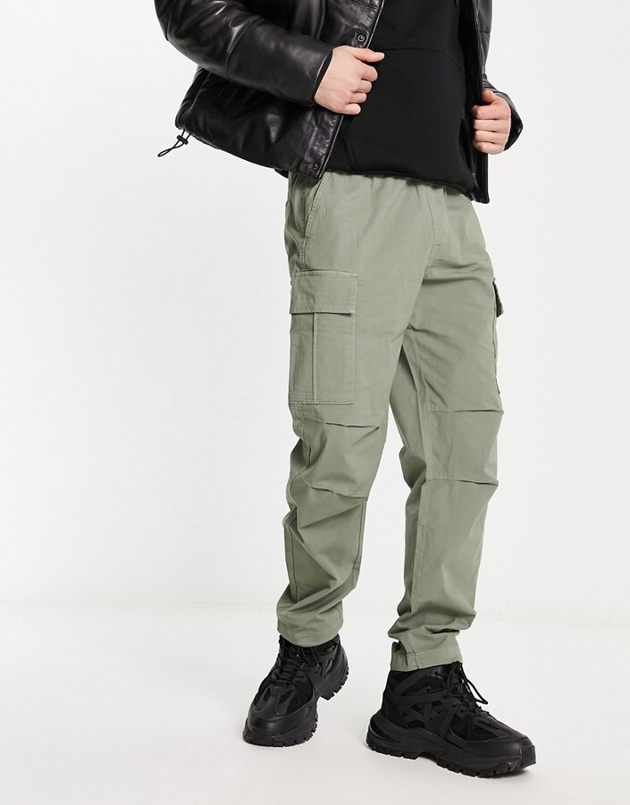 Bershka belted cargo pants in black - ShopStyle Chinos & Khakis
