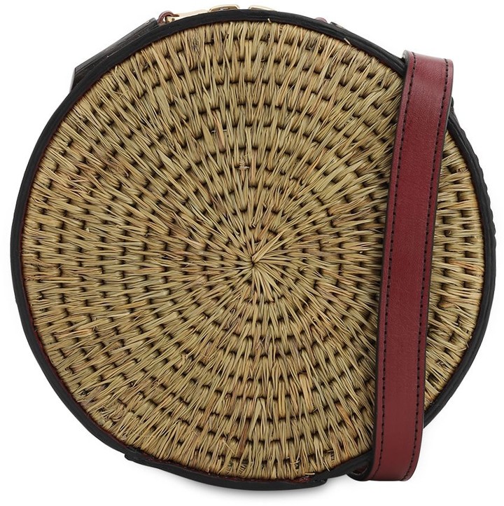 raffia circle bag