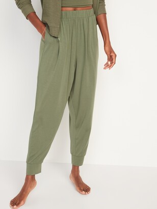 Old Navy High-Waisted Sunday Sleep Ultra-Soft Jogger Pajama Pants for Women  - ShopStyle Bottoms