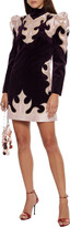 Thumbnail for your product : Zimmermann Ladybeetle Mystic embroidered silk-organza, wool-blend and cotton-blend velvet mini dress