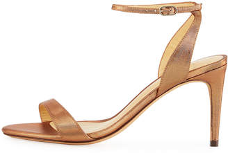 Alexandre Birman Satine Metallic High Ankle-Strap Sandals