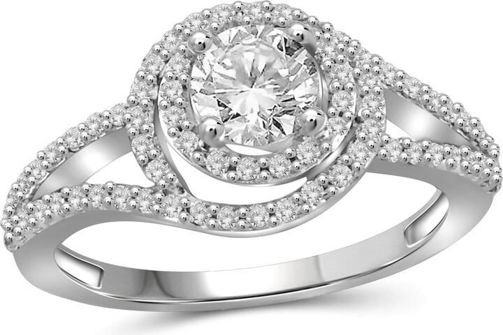 Diamonice 3.00 Carat T.W. White Cubic Zirconia (AAA) Sterling Silver Ring