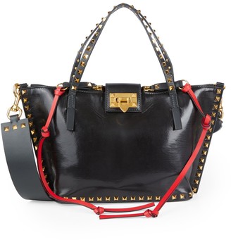 valentino rockstud pebbled leather