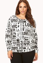 Thumbnail for your product : Forever 21 FOREVER 21+ Plus Size Big City Love Sweatshirt