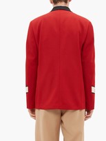 Thumbnail for your product : Gucci Single-breasted Band-logo Wool Jacket - Red