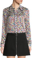 Thumbnail for your product : Alice + Olivia Alfie Round-Collar Button-Down