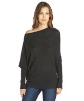Thumbnail for your product : Wyatt graphite draped asymmetrical cashmere sweater