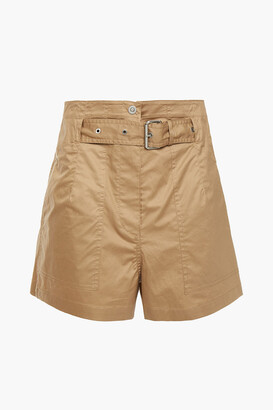 3.1 Phillip Lim Belted cotton-blend poplin shorts