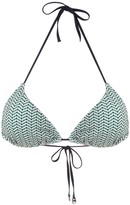 Thumbnail for your product : Track & Field Patterned Triangle Bikini Top