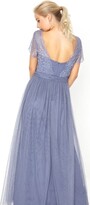 Thumbnail for your product : Little Mistress Grey Lace Overlay Maxi Dress