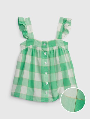 Gap Toddler Shiny Gingham Button-Front Top