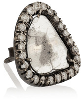 Thumbnail for your product : Kimberly 18-karat blackened white gold diamond earrings