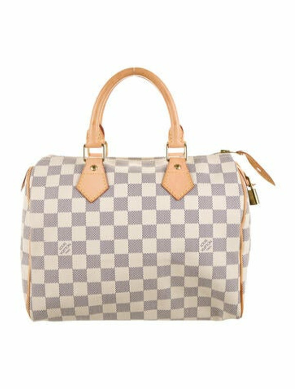 Louis Vuitton Damier Azur Speedy 25 navy - ShopStyle Bags