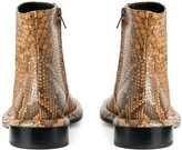 Thumbnail for your product : Proenza Schouler Snakeskin-Effect Round-Toe Ankle Boots