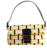 Thumbnail for your product : Fendi yellow multi-color sequin accent mini baguette bag