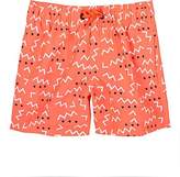 Thumbnail for your product : Sundek Kids' Squiggle-Print Swim Trunks - Orange
