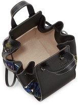 Thumbnail for your product : Loewe Mini Hammock Drawstring Floral-Print Leather Bag